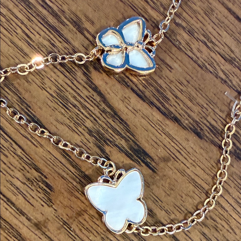 Delicate Gold Butterfly Necklace - Picture 3 of 6